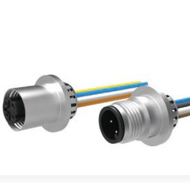 M12 Press-in Flange Connector